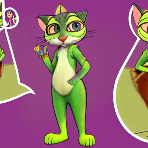 Image similar to princes jasmin, anthropomorphic cat, in the style of zootopia