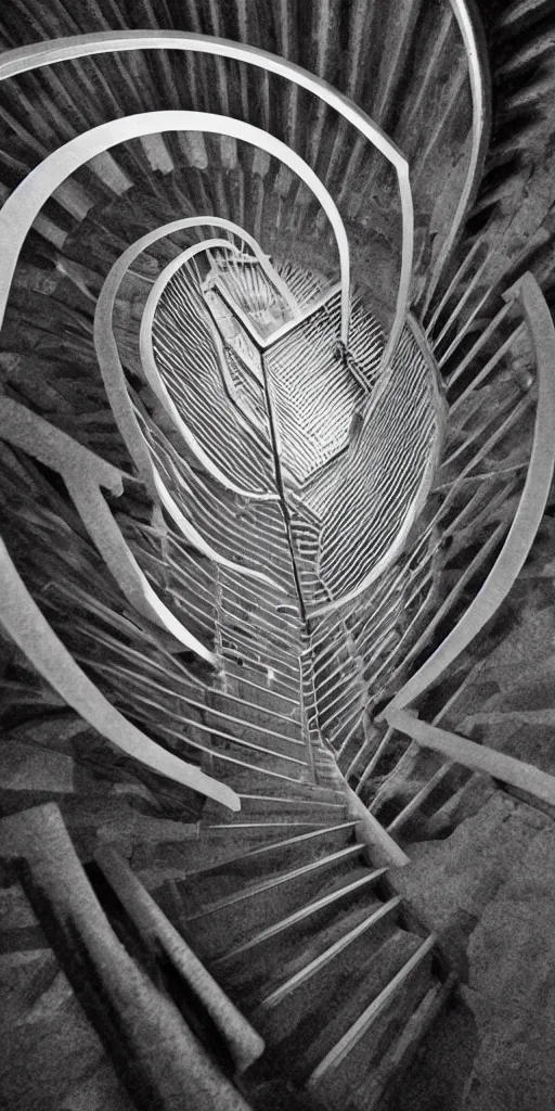 Image similar to endless staircase to the secret of the universe