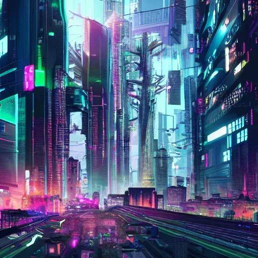 Image similar to cyberpunk city