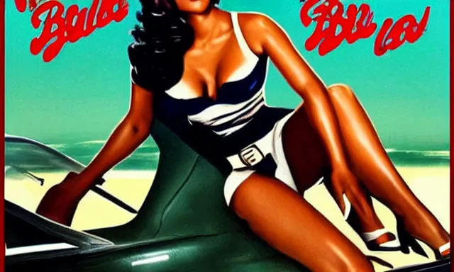 Image similar to halle berry in pin up poster