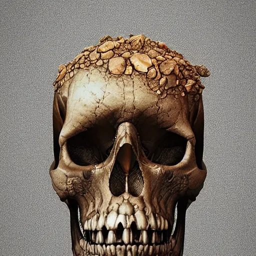 Image similar to portrait_of_a_melting_skull._intricate_abstract._intricate_artwork._by_Tooth_Wu_wlop_beeple_dan_mumford._octane_render_trending_on_artstat