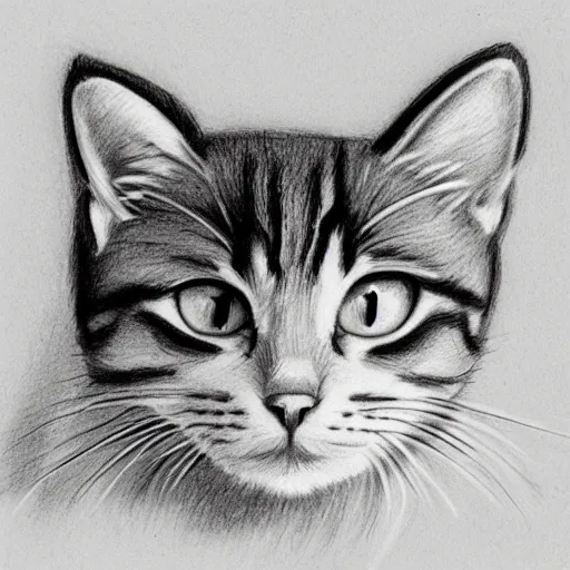 Image similar to drawing of a cute cat