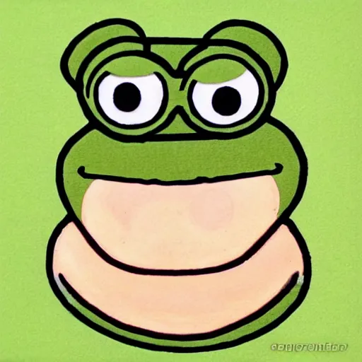 Image similar to pepe the frog finding hapiness