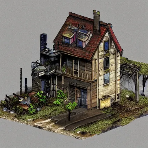 Image similar to house in biopunk setting