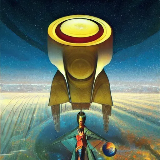 Prompt: galactic flying numerical land angle dingo bell oboe pudding , by Karol Bak and Mœbius and Martin Johnson Heade , Concept Art , constructivism , lowbrow