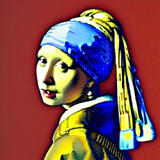 Prompt: vermeer, roger stone as the girl with pearl earring,