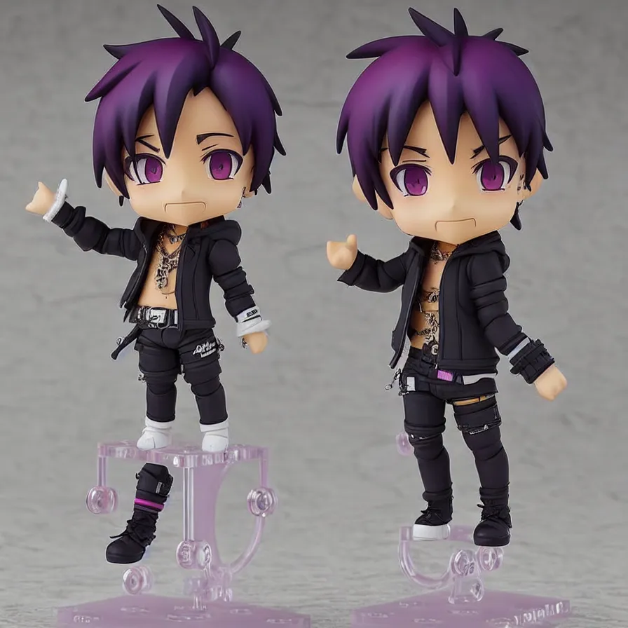 Prompt: lil uzi vert, an anime nendoroid of lil uzi vert, figurine, detailed product photo