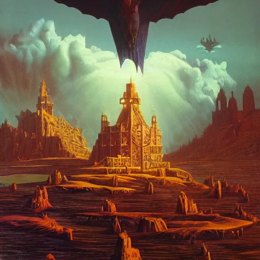 Prompt: menacing secrets of house medici, save me the silver covenant, in the style of bruce pennington and jeff easley, 8 k resolution