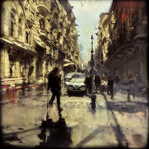 Image similar to tbilisi painted by jeremy mann