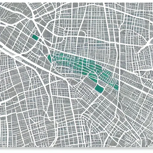 Prompt: map of paris, abstract, lines color, white background