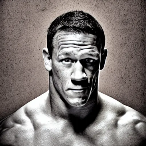 Image similar to john cena, but he's sleepy, digital photography,