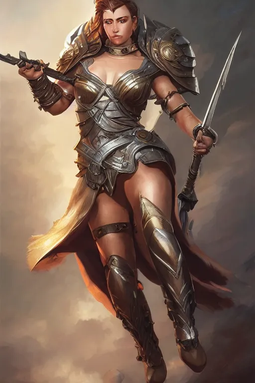 Image similar to amazon valkyrie athena, d & d, fantasy, portrait, highly detailed, headshot, digital painting, trending on artstation, concept art, sharp focus, illustration, art by artgerm and greg rutkowski and magali villeneuve