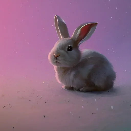 Image similar to cute rabbit by victo ngai and andreas rocha and greg rutkowski trending on artstation unreal engine 8 k hd wallpaperjpeg artifact blur