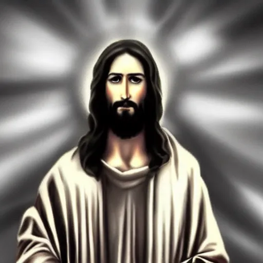 Image similar to Jesus with black backgroung