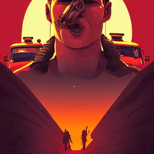 Image similar to face icon stylized minimalist mad max : fury road, loftis, cory behance hd by jesper ejsing, by rhads, makoto shinkai and lois van baarle, ilya kuvshinov, rossdraws global illumination