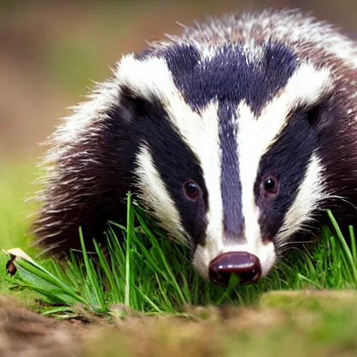 Prompt: a badger and an onion are best friends, realistic, 4k,
