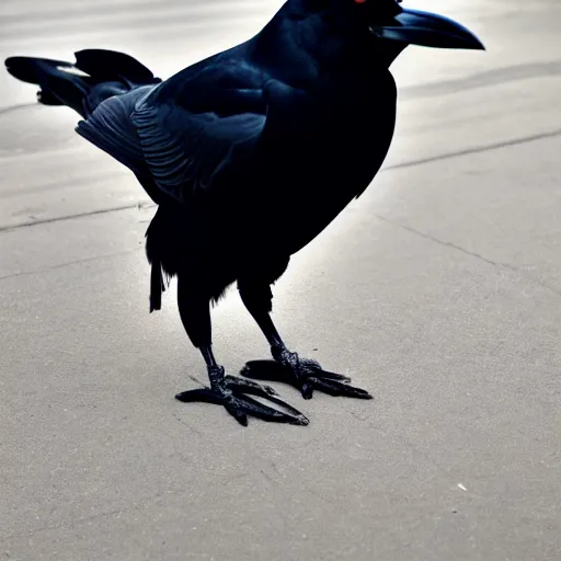 Prompt: an obese crow in a cop outfit, photo, 8k
