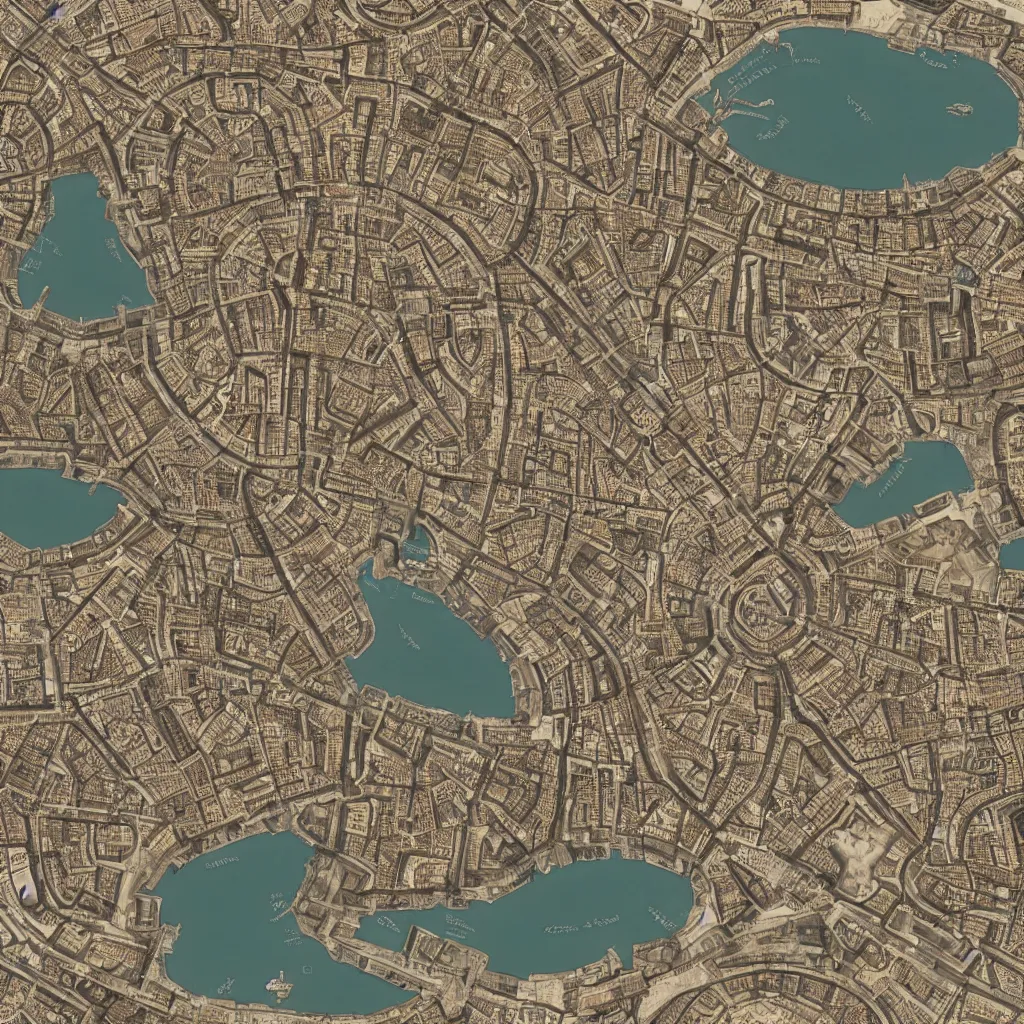Prompt: A map of venice in Civilization 5, video game, highly detailed, intricate, 8k render, by Greg Rutkowski