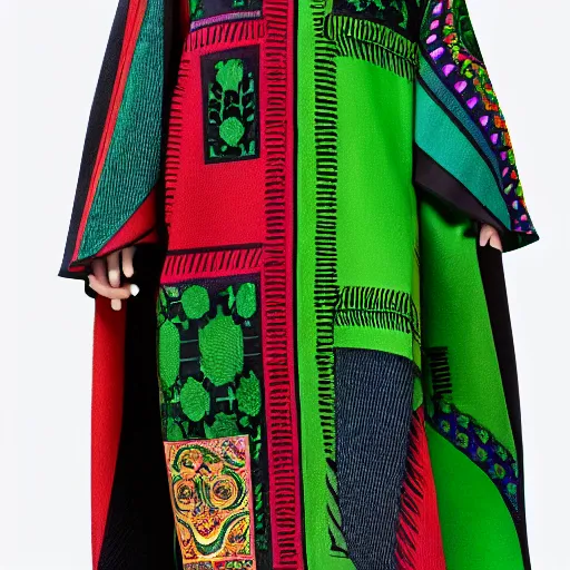 Image similar to gucci versace colorful intense intricate textile chiton himation cloak tunic streetwear cyberpunk modern fashion jupiter beguiled by juno on mount ida