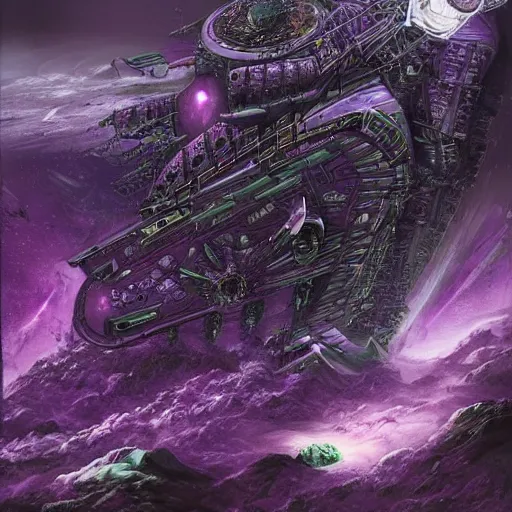 Image similar to sci fi, fantasy, hyper detailed, purple