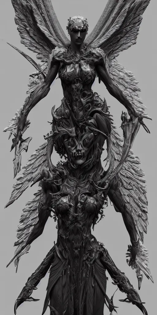 Image similar to hyper detailed ultra sharp of a beautiful azazello is one of the demonic and mystical characters in the work, a negative character in biblical stories, a fallen angel who opposed the will of god. trending on artstation, 8 k