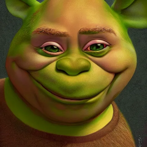 Prompt: hybrid of mouse and shrek, half shrek - half mouse, digital art, photo realistic, highly detailed, art by george stubbs, anton fadeev, james gurney, ilya kuvshinov