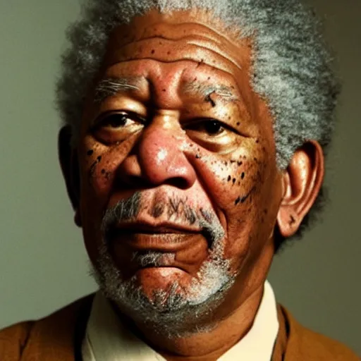 Image similar to a cinematic still of Morgan Freeman as a Japanese Samurai, portrait, shallow depth of field, close up