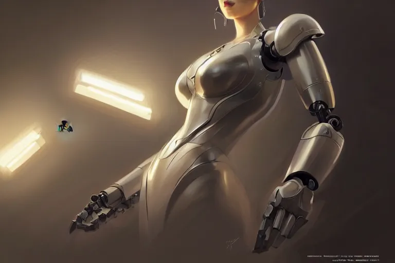 Image similar to an elegant and finely built robot, dynamic lighting, magazine cover art, cinematic, highly detailed, digital painting, artstation, concept art, matte, sharp focus, illustration, art by artgerm and greg rutkowski