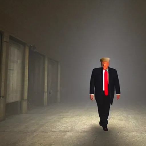 Prompt: Donald Trump as the character walking inside Silent Hill, volumetric lighting