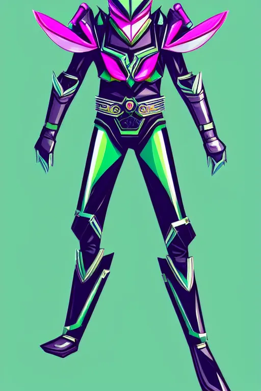 Image similar to random kamen rider. final fantasy style art, zelda style art, gta vice city style art, pop art, aesthetic art, stylish, elegant, adobe stock popular, concept art, without duplicate image, smooth, beautiful, highly details, sharp focus, illustration, intricate, denoises, high quality