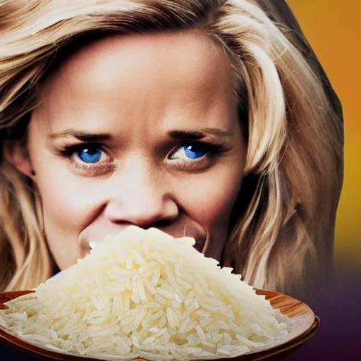 Image similar to a pile of rice double exposure reece witherspoon face