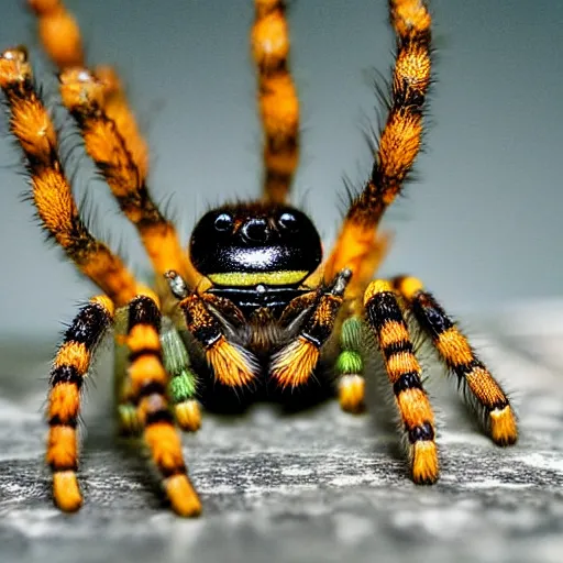 Image similar to the most frightening spider anyone has ever seen. ultra realistic, hyper realistic, macro photography