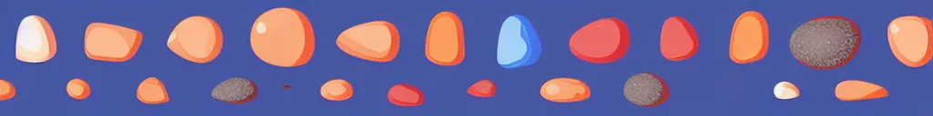 Image similar to Stones from the seabed, Anthropomorphic, highly detailed, colorful, illustration, smooth and clean vector curves, no jagged lines, vector art, smooth