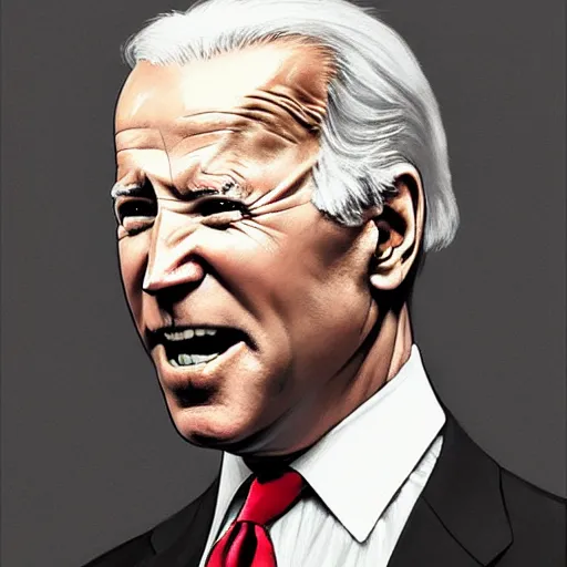 Image similar to Very funny Joe Biden looking like an old monkey, colorful painting on grey scale face, powerful , magic, thunders, dramatic lighting, intricate, wild, highly detailed, digital painting, artstation, concept art, smooth, sharp focus, illustration, art by artgerm and greg rutkowski and alphonse mucha, footage