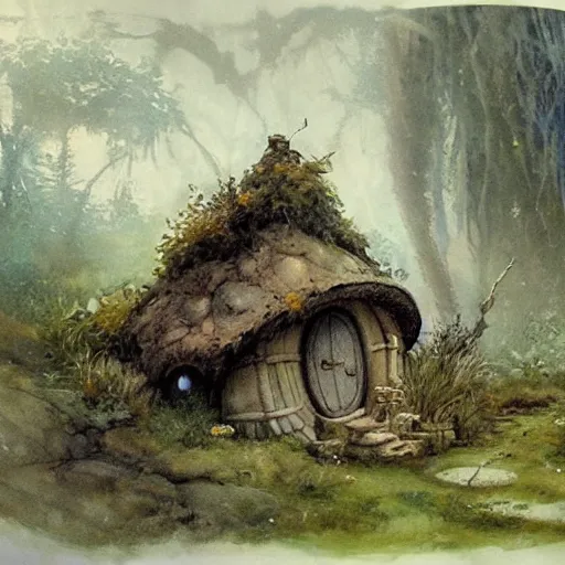 Prompt: hobbit house. muted colors. by Jean-Baptiste Monge style of Jean-Baptiste Monge painted by Jean-Baptiste Monge in art book of Jean-Baptiste Monge,