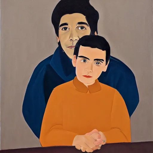 Prompt: a portrait of pajares y esteso by alex katz, trending on artstation