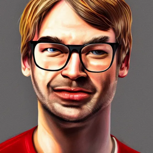 Image similar to jeffrey dahmer doing hand heart, digital painting, ultradetailed, artstation, ultradetailed, pinterest,