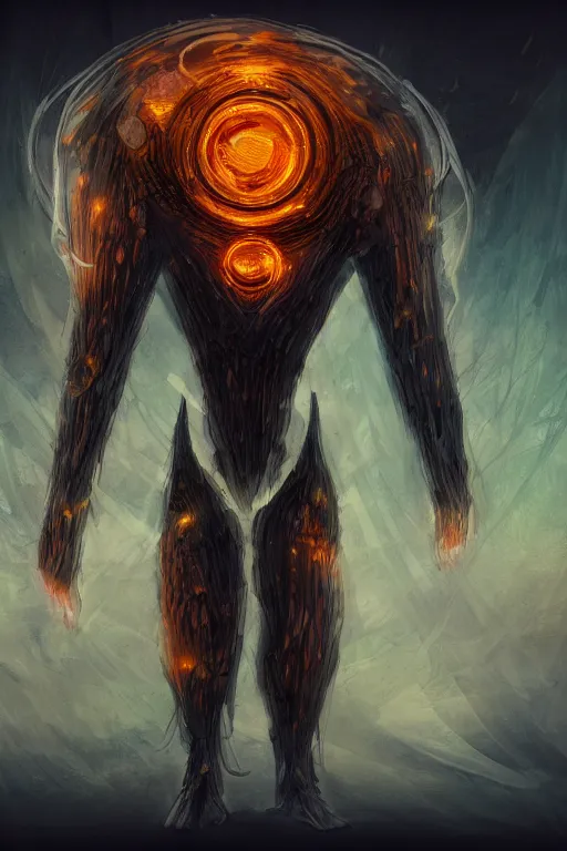 Image similar to a humanoid figure antimatter energy monster, amber eyes, highly detailed, digital art, sharp focus, ambient glow, trending on art station, anime art style