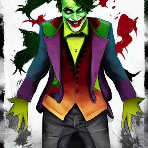 Image similar to the joker as a league of legends character