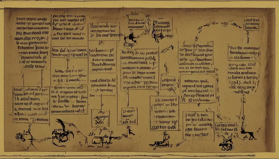 Prompt: the book of the dead diagram