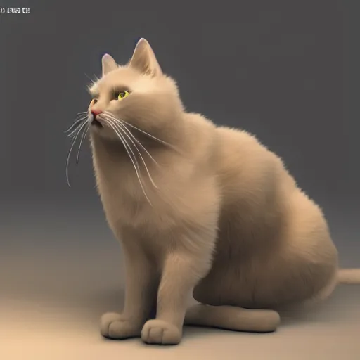 Image similar to cat made out of nanomachines, unreal engine render