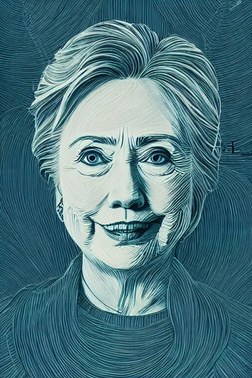 Image similar to Hillary Clinton, victo ngai, artgerm portrait