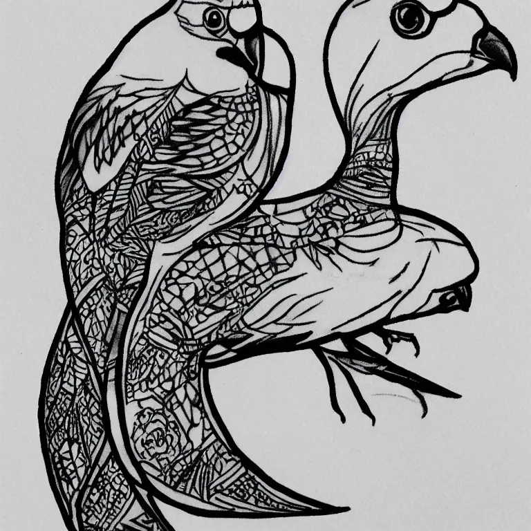 Prompt: new school pigeon tattoo design! dream tattoo of a common nyc street pigeon, stylized