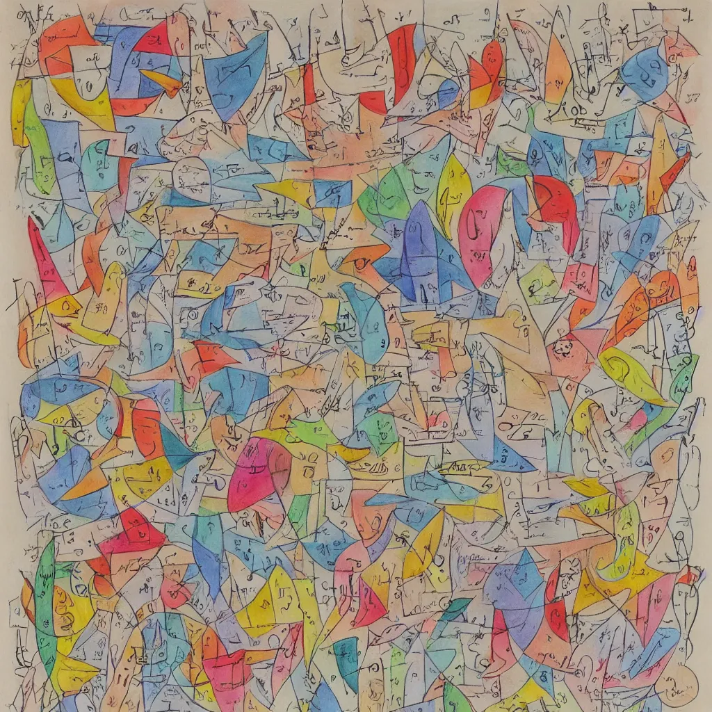 Prompt: medium:colored fine-pencil on paper, made of Notation, Symbols, Lines, Sequences, Interpretation, Instructions, Communication, Visuality, Process, form, line, character, surface, space, material, immaterial, sensual, symbolic, conceptual, Series, Variations, Temporalization, Processualization, Notation, Instruction, Form, Sign, Symbol, Movement, Parallel, Sequential, Disordered, Unconnected, Static, Visual, Mental, Iconic, Imaginative. Creative, large-scale, multi-part, process, drawing, repetition, variation, order, chaos, improvisation