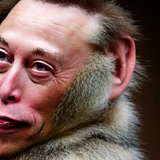 Prompt: elon musk as a monkey