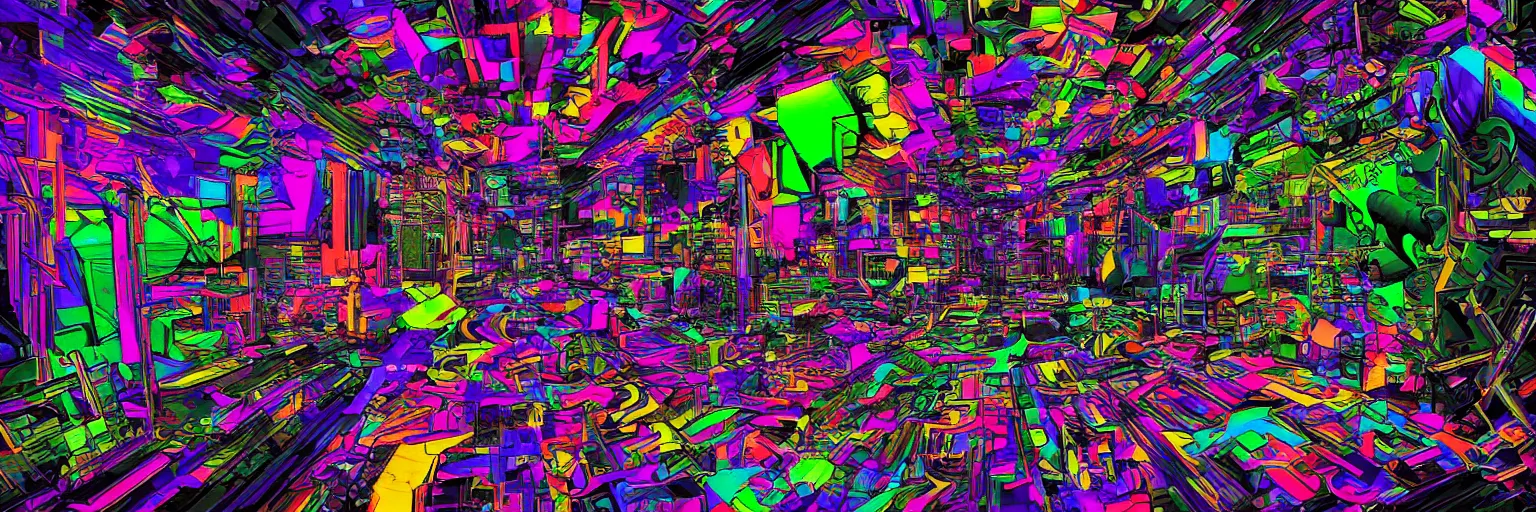 Image similar to glitchcore art, digital art