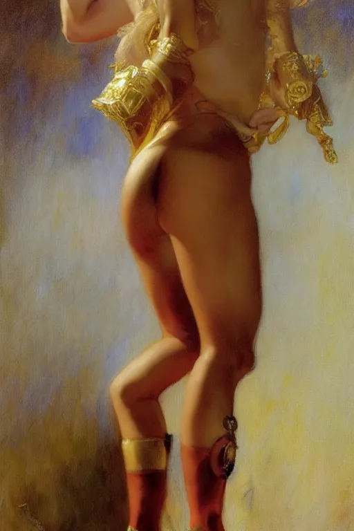 Image similar to full body view detailed portrait of a beautiful britney spears, painting by gaston bussiere, craig mullins, j. c. leyendecker