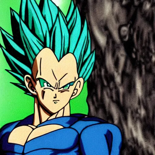 Image similar to photograph still of vegeta in blair witch project