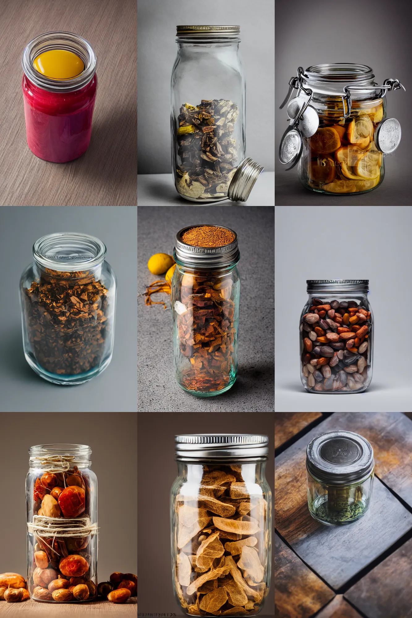 Prompt: a jar inside of a jar, product photography, studio photography, 4 k, high quality