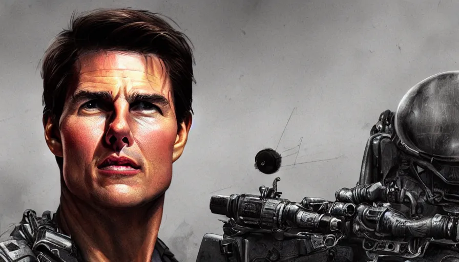 Prompt: Tom Cruise is Bishop from Aliens, hyperdetailed, artstation, cgsociety, 8k